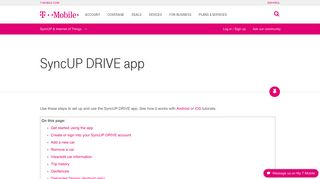 SyncUP DRIVE app | T-Mobile Support