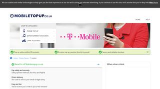 T-mobile - Mobile top up UK providers