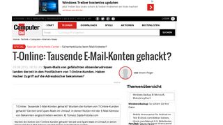 T-Online: E-Mail-Konten gehackt? - COMPUTER BILD
