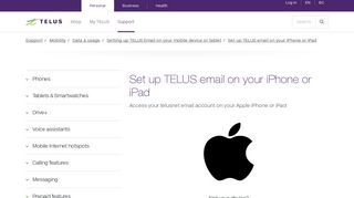 Set up TELUS email on your iPhone or iPad | Support | TELUS.com