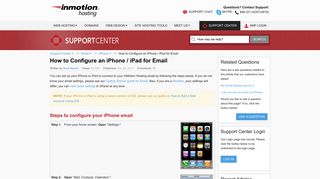 How to Configure an iPhone / iPad for Email | InMotion Hosting