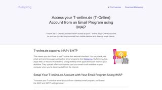 How to access your T-online.de (T-Online) email account using IMAP
