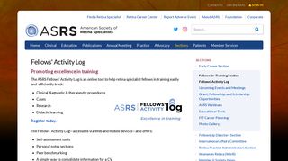 Fellows' Activity Log - The American Society of Retina Specialists ...