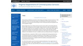 T-REX | Virginia Department of Criminal Justice Services