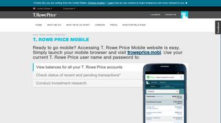 T.Rowe Price - Mobile Site
