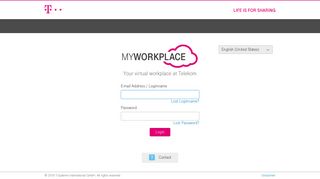 Login - MyWorkplace - T-Systems