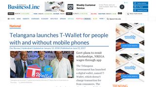 TTelangana launches T-Wallet for people with and without mobile ...