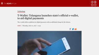 T-Wallet: Telangana launches state's official e-wallet, to aid digital ...