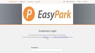 EasyPark - Customer Login