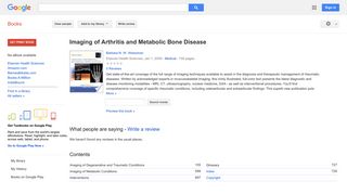 Imaging of Arthritis and Metabolic Bone Disease