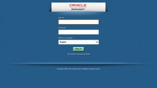 Oracle PeopleSoft Sign-in - Direct Access