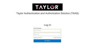 TAAS Log in - Taylor Authentication and Authorization Solution (TAAS)