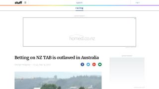 Betting on NZ TAB is outlawed in Australia | Stuff.co.nz