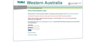 Online Ordering System Login: WA Online Ordering System