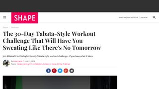 The 30-Day Tabata-Style Workout Challenge That Will Have You ...