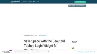 Save Space With the Beautiful Tabbed Login Widget for WordPress ...