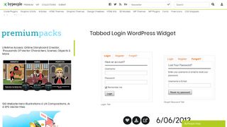 Tabbed Login WordPress Widget | Bypeople