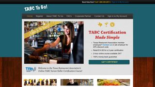 TABC To Go: TABC Online Certification