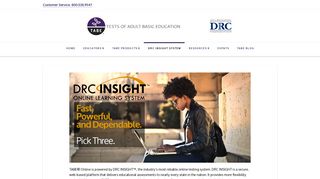 TABE® Online is powered by DRC INSIGHT | Tabetest | Tabetest