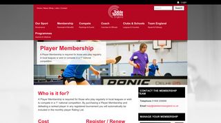Player Membership— Table Tennis England