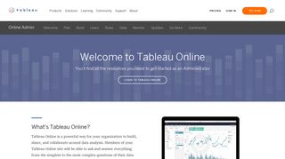 Tableau Online Admin | Tableau Software