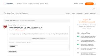 HOW TO LOGIN US JAVASCRIPT API |Tableau Community Forums