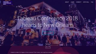 Tableau Conference 2017 | Las Vegas | October 9-12 | #data17