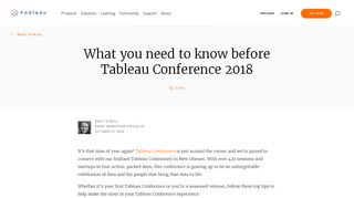 What you need to know before Tableau Conference 2018 | Tableau ...