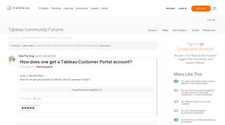 How does one get a Tableau Customer Portal acco... |Tableau ...