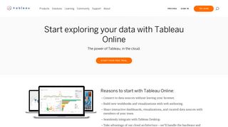 Start your free trial of Tableau Online | Tableau Software