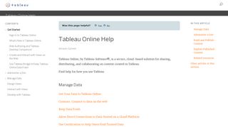 Welcome to Tableau Online - Tableau