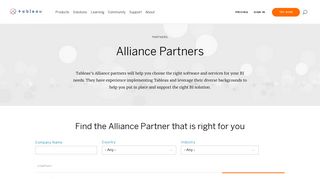 Tableau Alliance Partners | Tableau Software