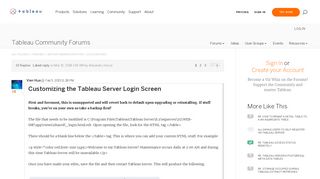 Customizing the Tableau Server Login Screen |Tableau Community Forums