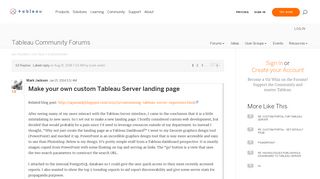 Make your own custom Tableau Server landing page |Tableau ...