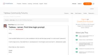 Tableau - server, First time login prompt |Tableau Community Forums