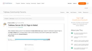 Tableau Server 10.3.2 Sign in failed |Tableau Community Forums
