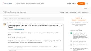 Tableau Server Newbie -- What URL do end users ... |Tableau ...