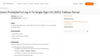 Users Prompted to Log In To Single Sign-On (SSO) Tableau Server ...