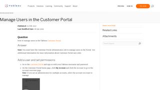 Manage Users in the Customer Portal | Tableau Software