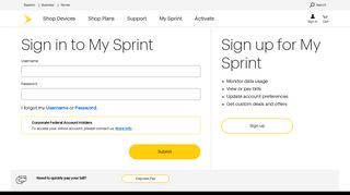 Login To Profile - Sprint