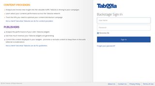 Sign In - Taboola