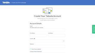 Taboola - Sign Up to Start Your Campaign.