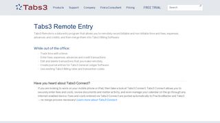 Tabs3 Remote Entry - Tabs3 Software