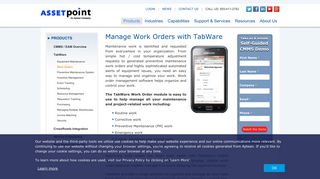 Work Order Management Software | TabWare - AssetPoint