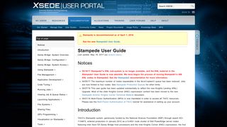 XSEDE User Portal | TACC Stampede User Guide