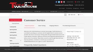 Customer Service - Tackle Warehouse