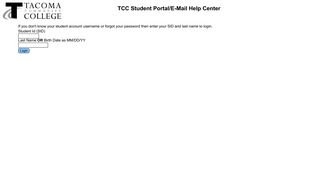 Student E-Mail Help Center Login