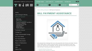 Tacoma Public Utilities Bill Payment Assistance