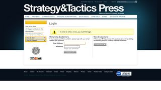 Login - Strategy & Tactics Press