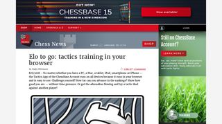 Elo to go: tactics training in your browser | ChessBase